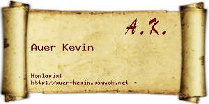 Auer Kevin névjegykártya